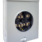 BASE PARA WATTHORÍMETRO TRIFÁSICO 7 TERMINALES 200 AMP. ACOMETIDA AÉREA