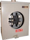 BASE PARA WATTHORIMETRO MONOFASICO 5 TERMINALES 200 AMP. ACOMETIDA AEREA