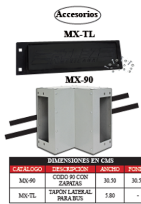 ACCESORIOS MX-TL , MX-90