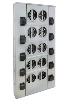 BMI-510-100 - Base para watthorímetro monofásico 5 terminales para 10 servicios (incluye conector roscado)