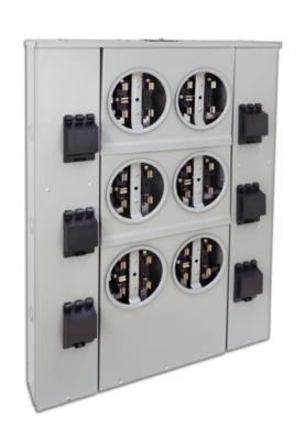 BMI-56-100 - Base monofásica 5 terminales para 6 servicios (incluye conector roscado)