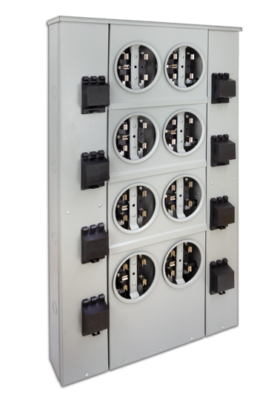 BMI-58-100 Base para watthorímetro monofásico 5 terminales para 8 servicios (incluye conector roscado)
