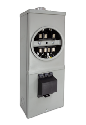 BMI-7-100RL - Base para watthorímetro trifásico 7 terminales, 100 amp tipo RL con espacio para interruptor principal