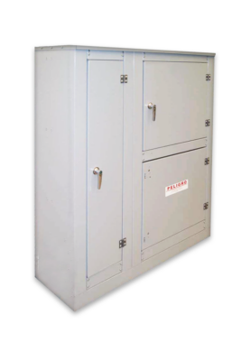 Gabinete autosoportado 13-20 (M-10) con espacio para interruptor y para t.c.’s (DONAS).